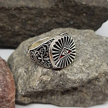 Масонська печатка кільце Всевидяче око, персня, кільце, фото 3