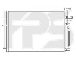 Радиатор кондиционера Chevrolet Сaptiva 2006-2010 (AVA)