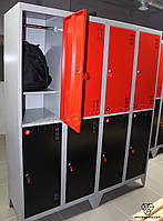 Шкаф металлический гардеробный в школу ШМ-4-8-300х900