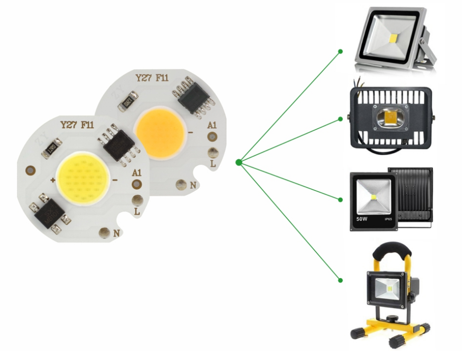 Світлодіод 7Вт 220В - теплий білий