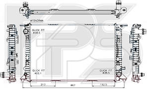 Радиатор охлаждения двигателя Audi A6 C7 / Porsche Macan (NRF) FP 12 A192-X