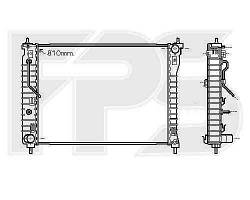 Радиатор охлаждения двигателя Chevrolet Сaptiva 3.2 АКПП 2006-2010 (AVA)