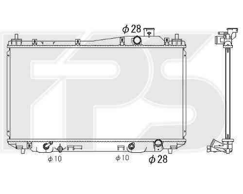 Радиатор охлаждения двигателя HONDA  CIVIC 2001-2003 SDN (ES) / COUPE (EM)