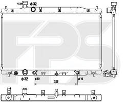 Радиатор охлаждения двигателя Honda CR-V III (Koyorad) FP 30 A1396-X
