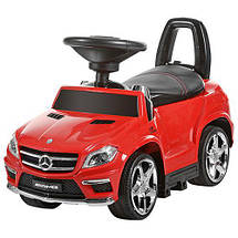 Толокар каталка Mercedes з батьківською ручкою + акумулятор (Червоний - SX1578-3), фото 4