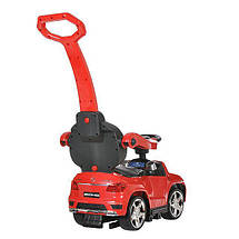 Толокар каталка Mercedes з батьківською ручкою + акумулятор (Червоний - SX1578-3), фото 5