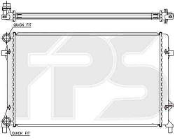 Радиатор охлаждения двигателя VW Caddy III (04-10) 2.0 SDI, 1.6, 1.4, механика (FPS) FP 12 A472-P