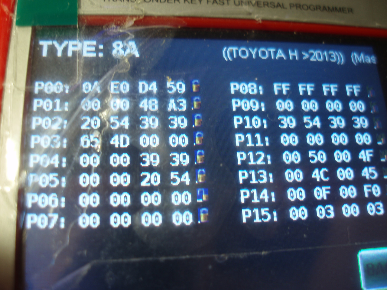 8A ID8A 128 bit H-chip підготовка чипа для записування Toyota Corolla (на базі XT27A)