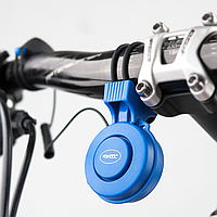 Велозвонок электронный громкий 120 Дб велосипедный звонок, сигнал, гудок, клаксон для велосипеда Синий