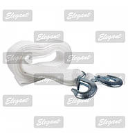 Трос буксирувальний 8 т 5,0м ELEGANT 2кружка білий/75 мм 101 825 Євро Стандарт (ЕС)