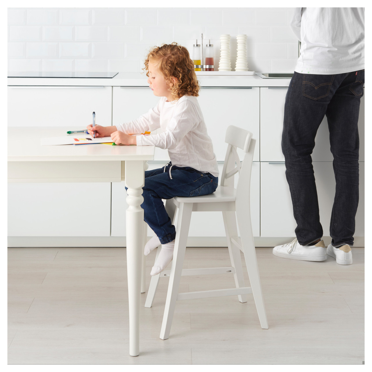 Дитячий високий стілець INGOLF  IKEA 901.464.56