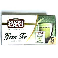 Зелений індійський чай Мері Чай, Meri Chai, 25 пак. в інд.пакетах, индийский чай Мери Чай, Аюрведа Здесь