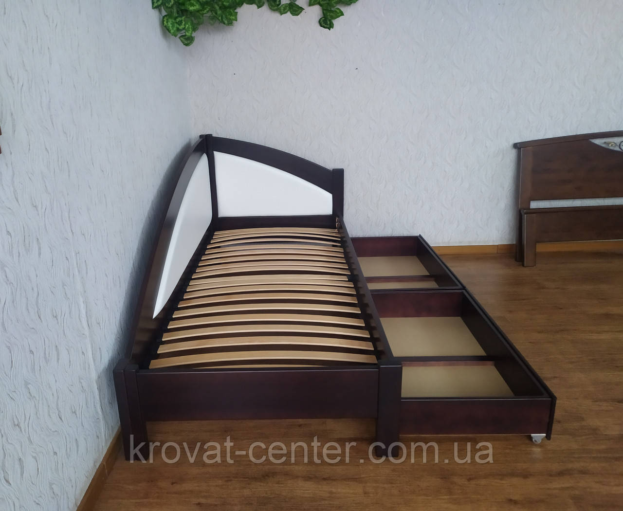 Кровать детская деревянная с защитным бортиком "Радуга Премиум" от производителя - фото 7 - id-p972761842