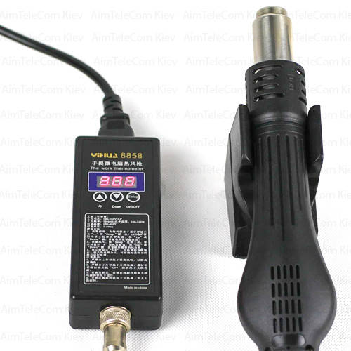 YIHUA 8858 Портативная термовоздушная станция с дисплеем + насадки ...