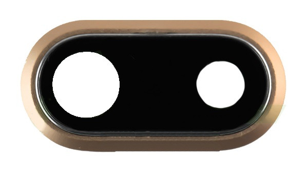 Скло камери для Apple iPhone 8 Plus в рамці (Золоте), фото 1