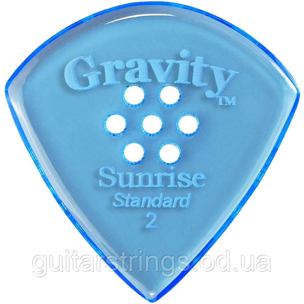 Медиатор Gravity Picks GSUS2PM Sunrise Standard Polished with Multi-Hole Grip 2.00 mm, фото 1