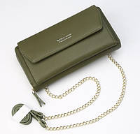 Женский клатч сумочка Baellerry Leather green