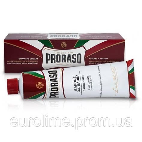 Крем для гоління Proraso Red з олією ши (Зволоження, для жорсткої щетини) 150 мл, фото 2