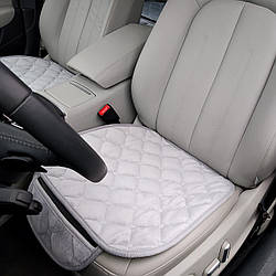 Комплект накидок на сидіння з сірого велюру