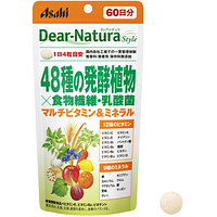 Asahi Dear Natura 48 ферментированных растений × диетическое волокно · молочнокислые бактерии 240 шт / 60 дней
