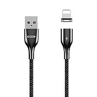 Магнітний Lightning кабель Remax RC-158i Magnets 3.0 A, 1m black