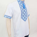 Чоловіча вишиванка "Матвій" з коротким рукавом червона вишивка, фото 6