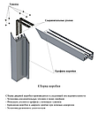 Алюмінієва коробка для скляних дверей Z - образна (з наличником), фото 4