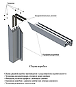Алюмінієва коробка для скляних дверей Z - образна (з наличником), фото 3