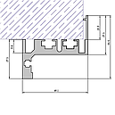 Алюмінієва коробка для скляних дверей Z - образна (з наличником), фото 2