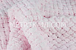 В'язаний Плед "Плюшевий" рожевого кольору 90/80 см №56-45, фото 2