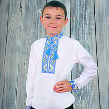 Вишиванка дитяча для хлопчика "Майкл" із синьою вишивкою