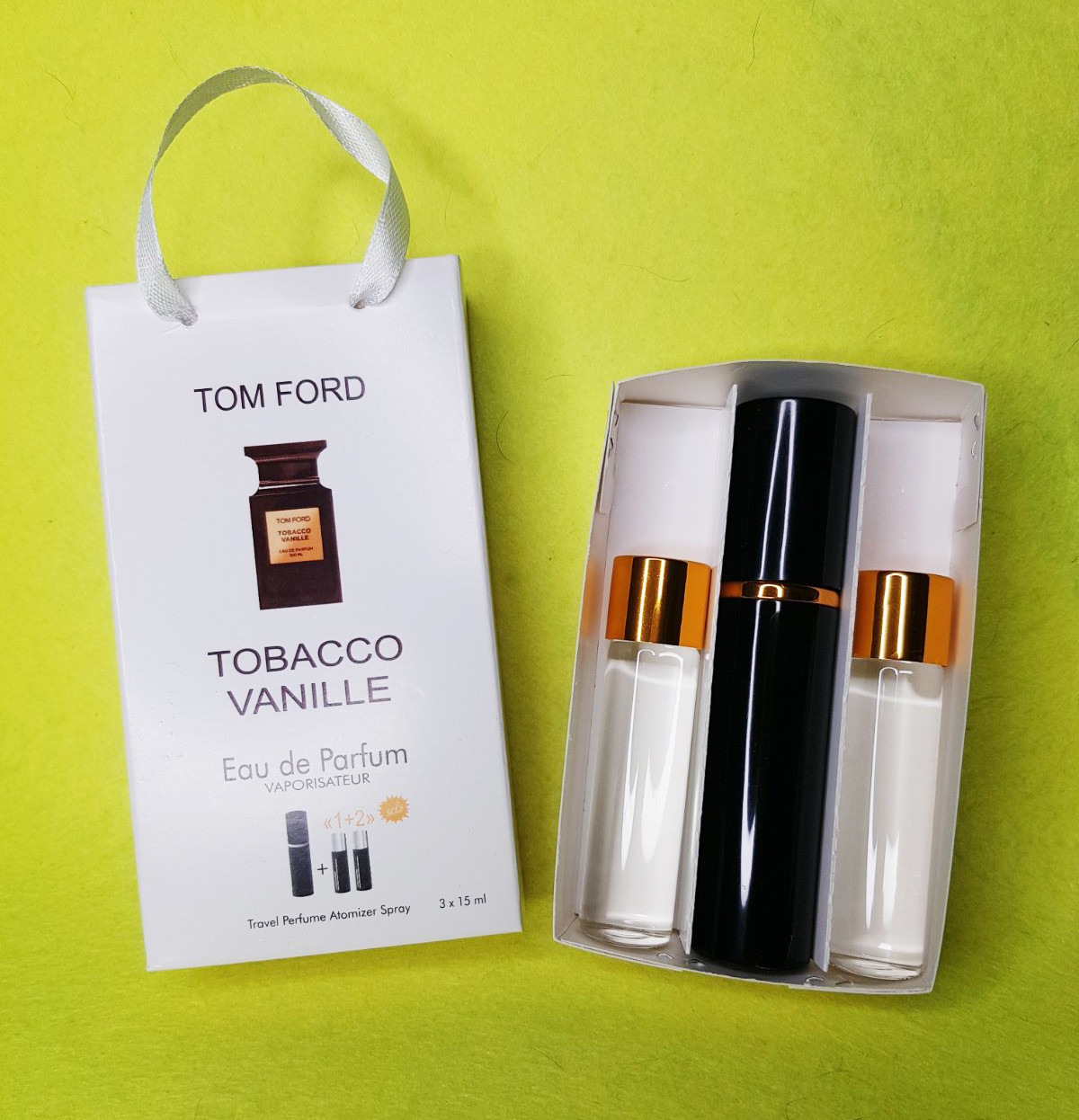 Туалетна вода в подарунковій упаковці 3 по 15 мл ( 45 мл) Tom Ford Tobacco Vanille