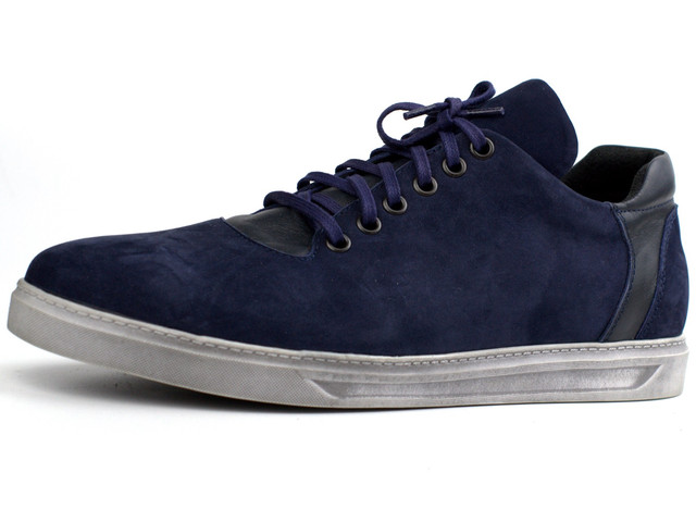 кеди з шкіряними вставками Rosso Avangard Sniker Sleep Blu NUB Чоловічі кросівки синій нубук кеди з шкіряними вставками Rosso Avangard Sniker Sleep Blu NUB