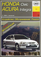 Honda Civic / Acura Integra. Руководство по ремонту и эксплуатации с 1994 по 1998 г. в. Арус