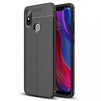 TPU чохол фактурний (з імітацією шкіри) для Xiaomi Mi 8