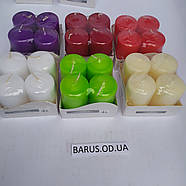 Свічки стовпчики Bispol лакові Червоні 1/4 шт 60*40 мм, фото 3