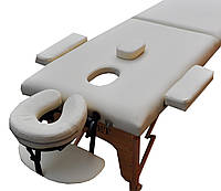Складаний масажний стіл - кушетка дерев'яний ZENET ZET-1042 розмір S Кремовий