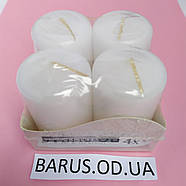 Свічки стовпчики Bispol лакові білі 1/4 шт 80*40 мм, фото 2