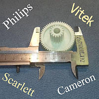 Шестерня для мясорубки Vitek, Scarlett, Cameron, Philips (Z=55; z=16; D=46,5; d=18,2; H=32,6) Украина