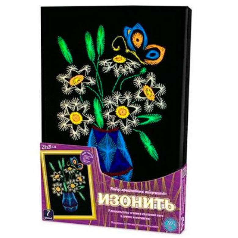 Набор для творчества DankoToys DT IZN-01-01 плетение нитками Изонить 21*31см