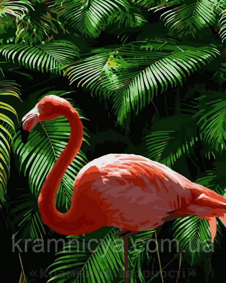 Картина за номерами 40x50 Рожевий фламінго, Rainbow Art (GX32902)