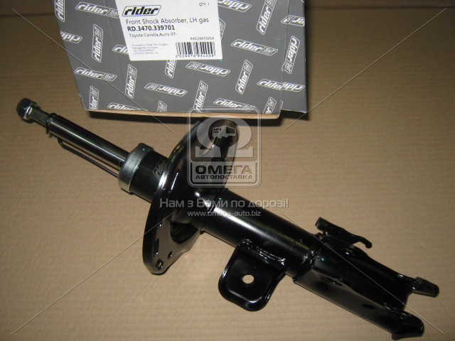 Амортизатор TOYOTA COROLLA, AURIS 07- передній лівий газомасляний (RIDER) OE 4852002380