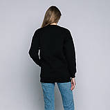 Світшот кофта для вагітних і светр-годувальниць Чорний зі зручним секретом, для доступу до грудей S M L ХЛ, фото 2