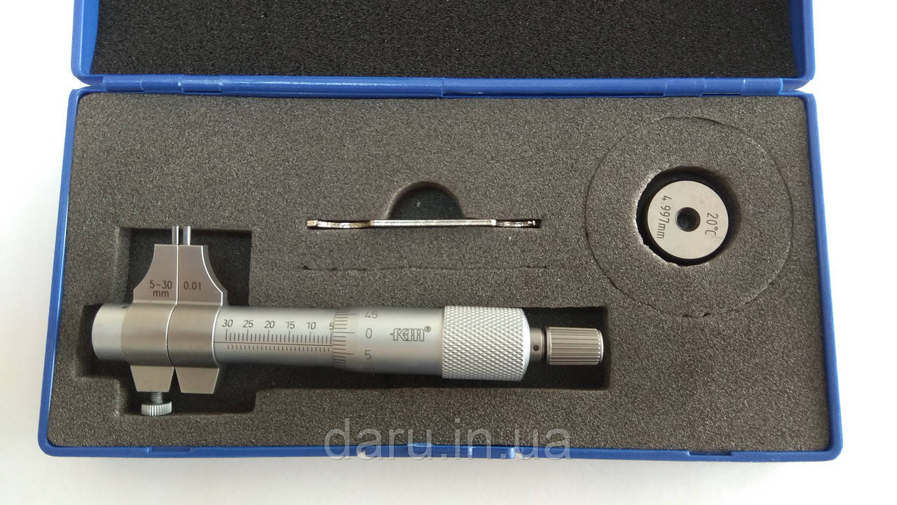 Микрометр для внутренних измерений KM-3304-30 (5-30 мм; ±0,010 мм) нониусный - фото 4 - id-p1102561409