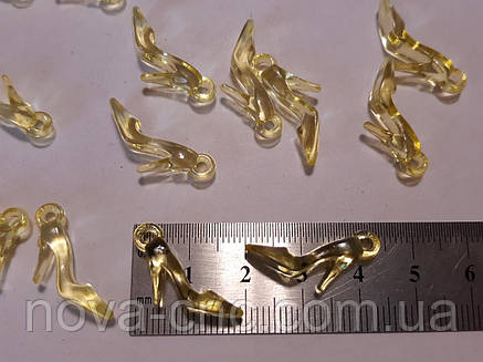 Підвіски "Туфлі" жовтий 20 мм 500 грамів, фото 2