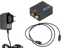 ЦАП цифро аналоговый аудио конвертер декодер преобразователь звука с оптического коаксиального с блоком питани