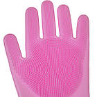 Рукавички миття посуду Supretto Ніжні ручки силіконові, рожеві (Арт. 5594-1), фото 3