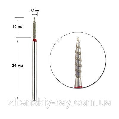 Насадка з алмазним напиленням ТОРНАДО 1.8 мм, фото 2