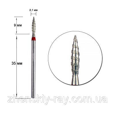 Насадка з алмазним напиленням ТОРНАДО 2,1 мм