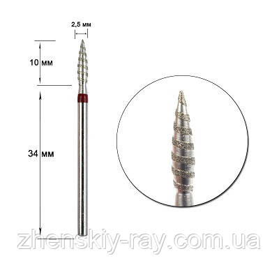 Насадка з алмазним напиленням ТОРНАДО 2,5 мм